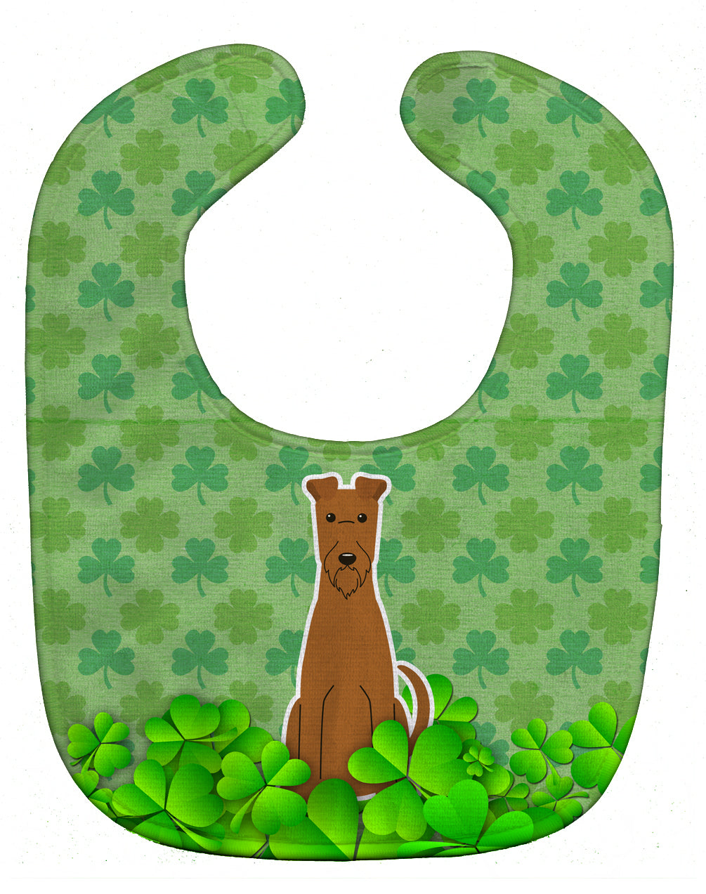 Irish Terrier Shamrocks Baby Bib BB6203BIB - the-store.com