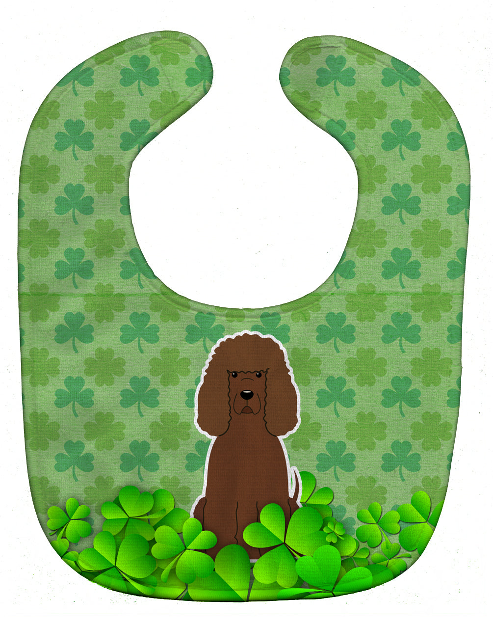 Irish Water Spaniel Shamrocks Baby Bib BB6204BIB - the-store.com