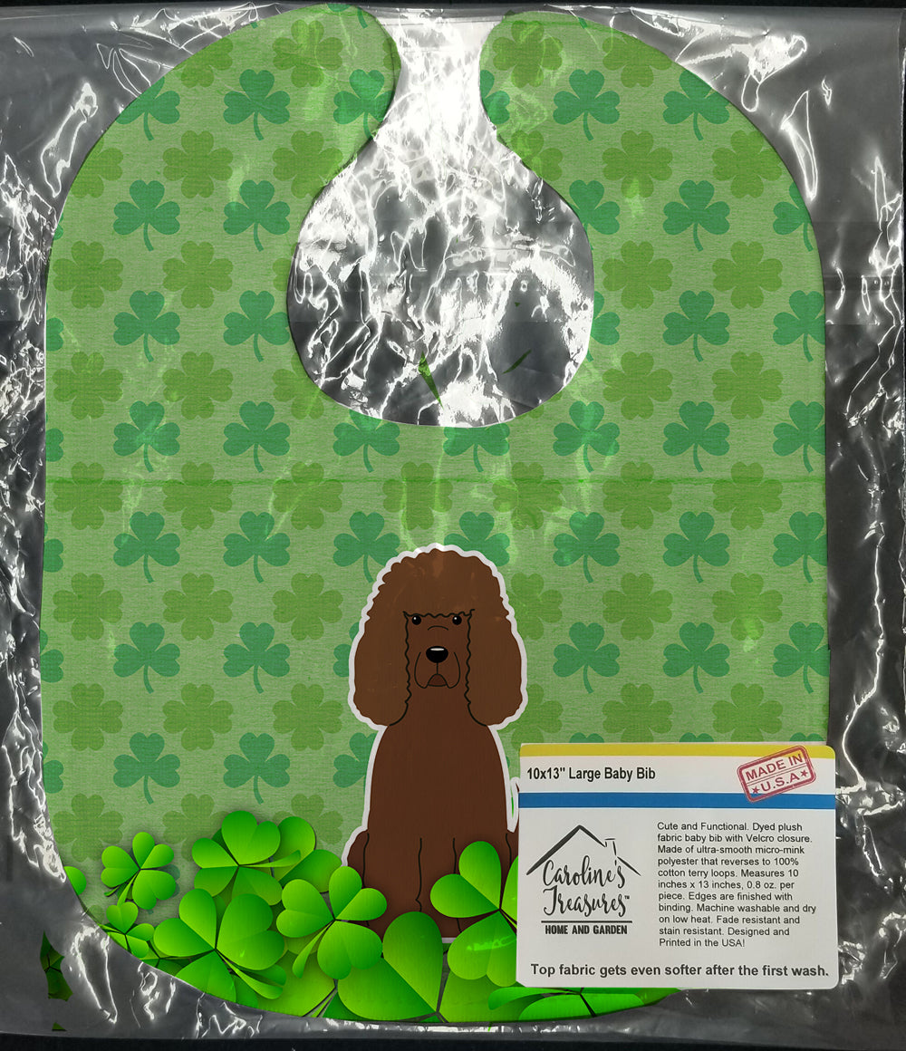 Irish Water Spaniel Shamrocks Baby Bib BB6204BIB - the-store.com