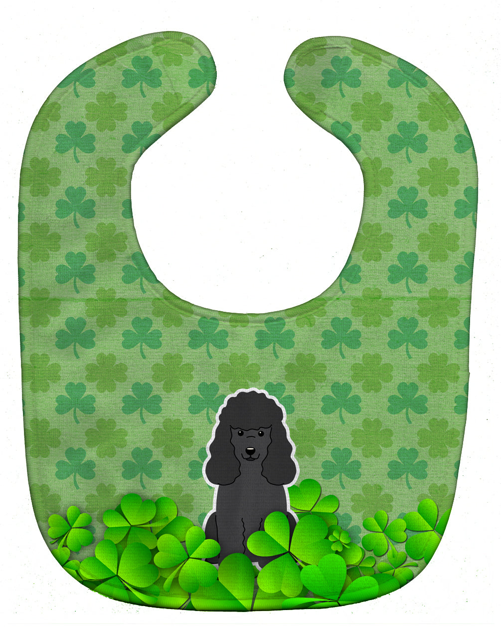 Poodle Black Shamrocks Baby Bib BB6212BIB - the-store.com