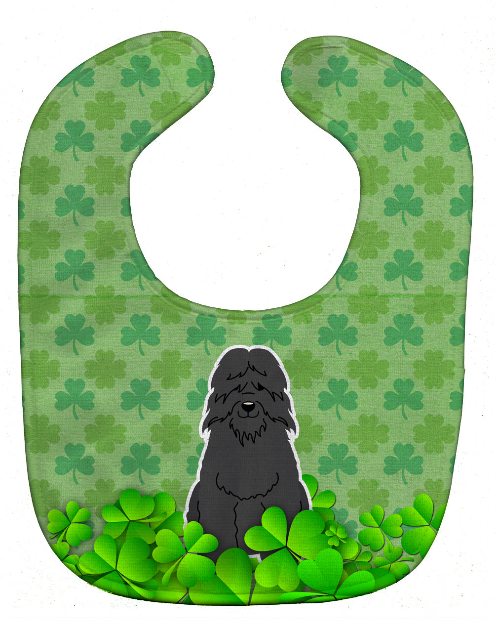 Bouvier des Flandres Shamrocks Baby Bib BB6215BIB - the-store.com