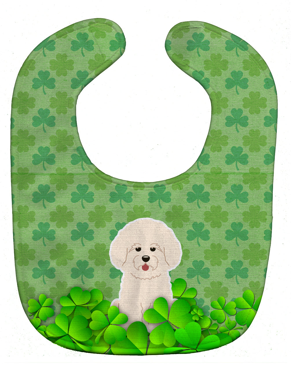 Bichon Frise Shamrocks Baby Bib BB6216BIB - the-store.com