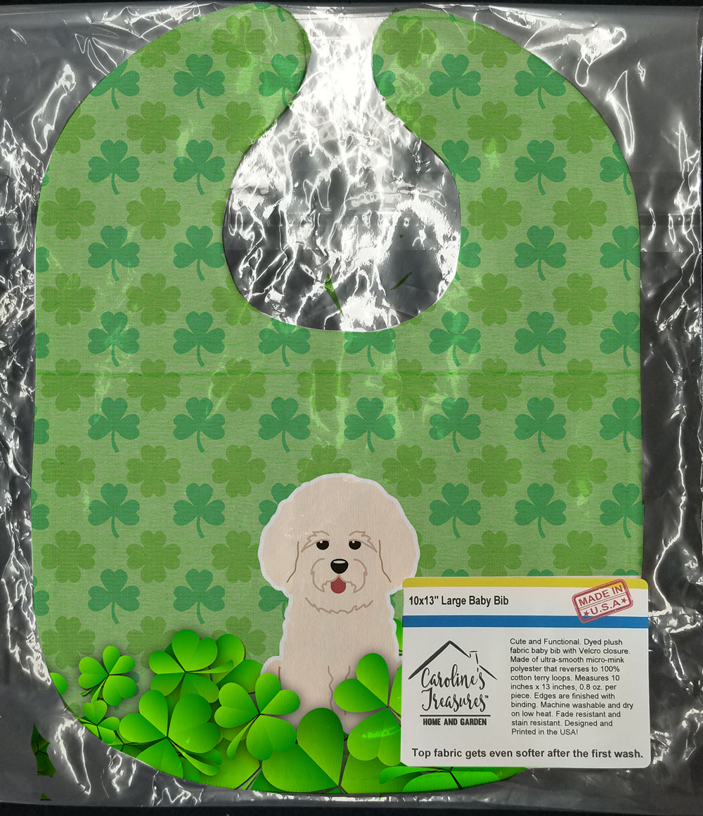 Bichon Frise Shamrocks Baby Bib BB6216BIB - the-store.com