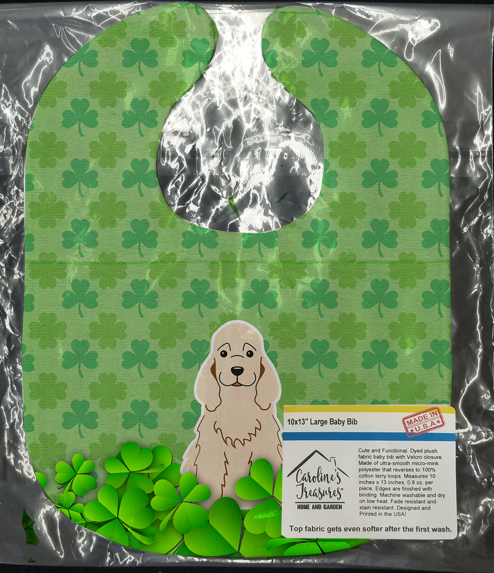 Cocker Spaniel Buff Shamrocks Baby Bib BB6235BIB - the-store.com