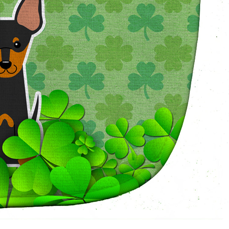 English Toy Terrier Shamrocks Baby Bib BB6250BIB - the-store.com