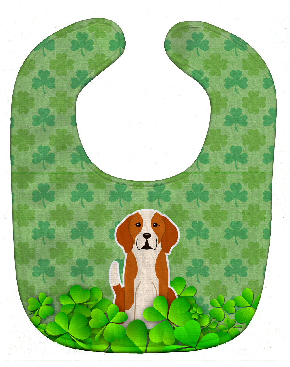 English Foxhound Shamrocks Baby Bib BB6251BIB - the-store.com