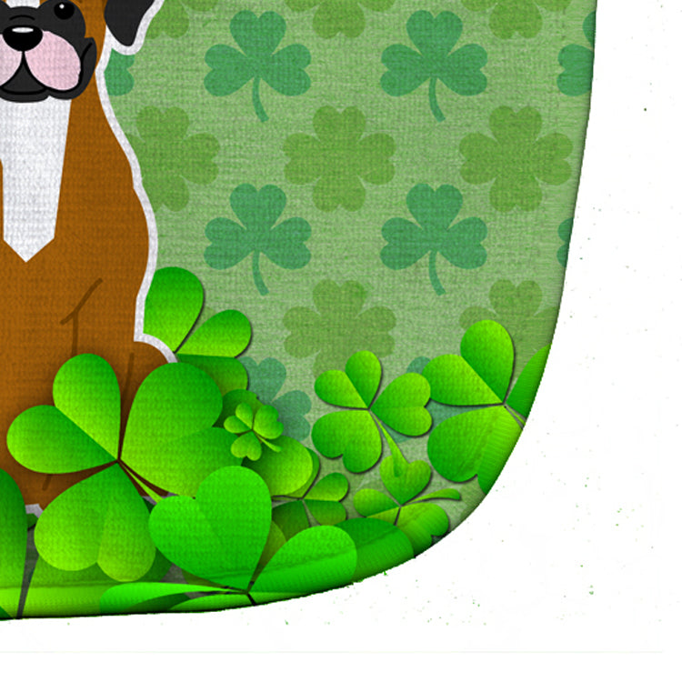 Flashy Fawn Boxer Shamrocks Baby Bib BB6257BIB - the-store.com