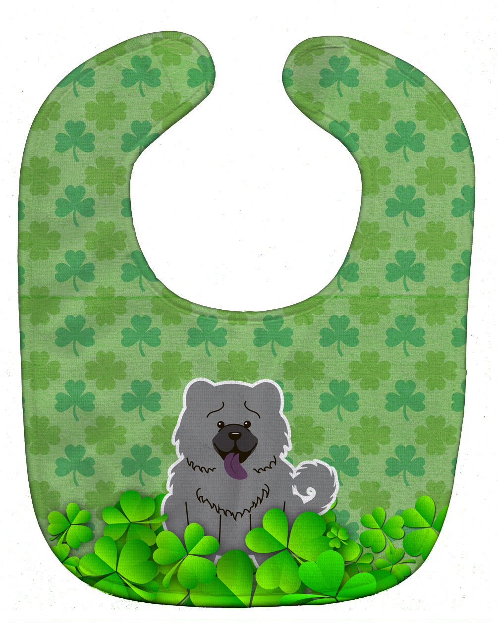 Chow Chow Blue Shamrocks Baby Bib BB6280BIB - the-store.com