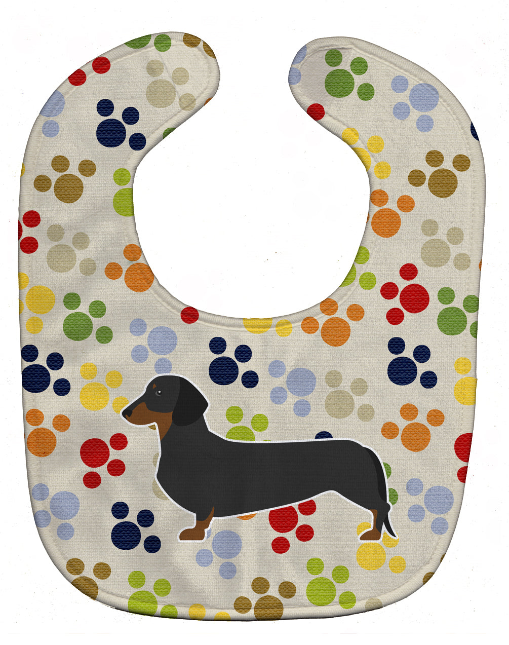 Dachshund Pawprints Baby Bib BB6287BIB - the-store.com