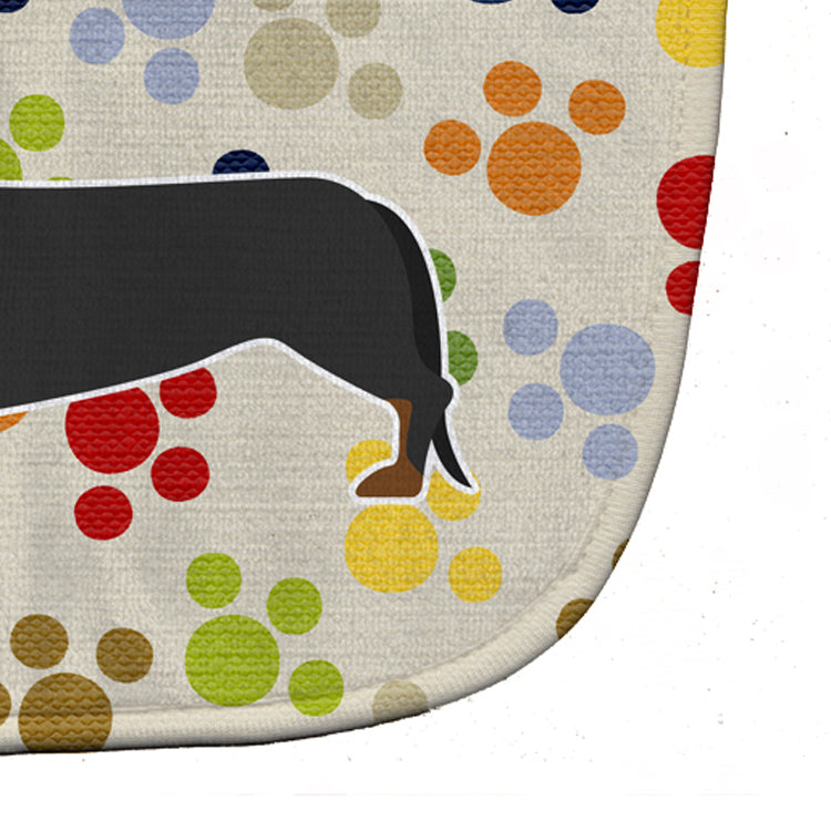 Dachshund Pawprints Baby Bib BB6287BIB - the-store.com