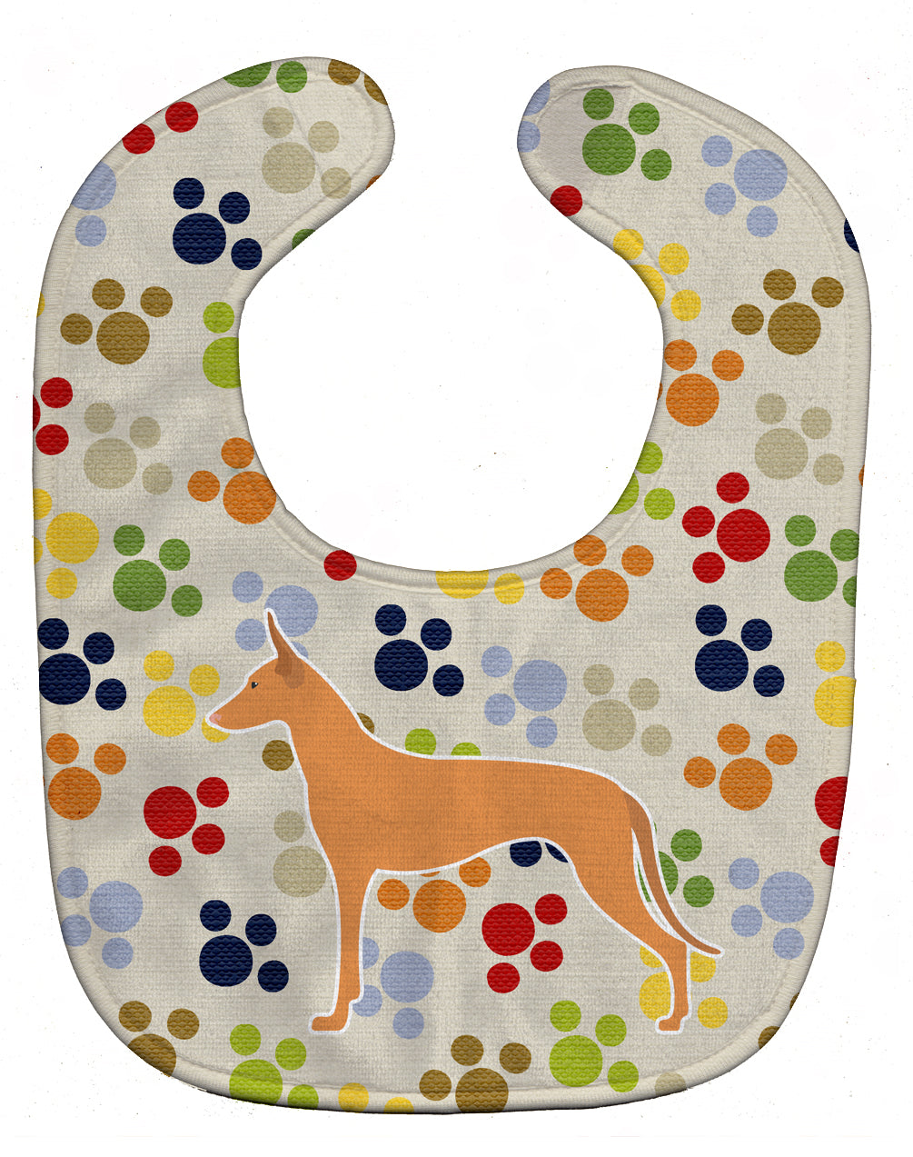 Pharaoh Hound Pawprints Baby Bib BB6293BIB - the-store.com