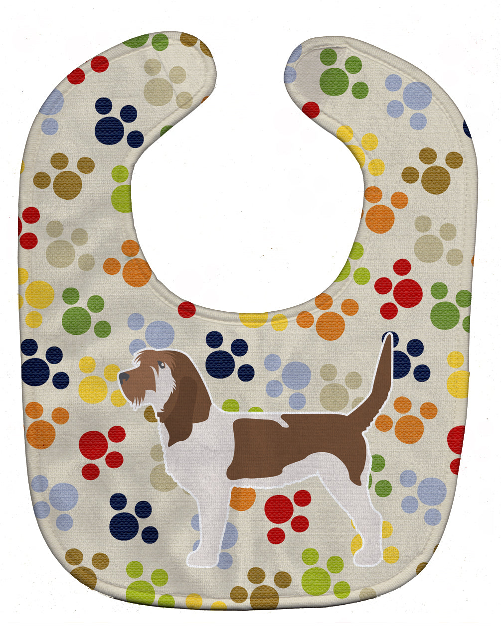 Grand Basset Griffon Vendeen Pawprints Baby Bib BB6295BIB - the-store.com