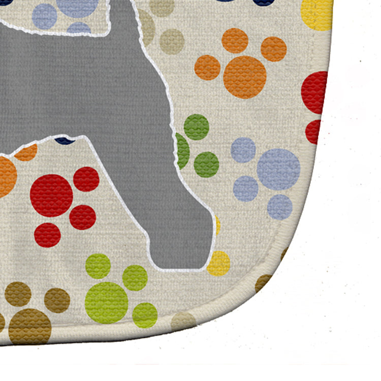 Kerry Blue Terrier Pawprints Baby Bib BB6297BIB - the-store.com