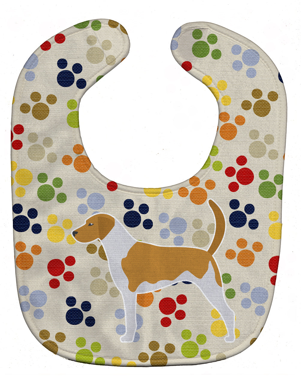 American Foxhound Pawprints Baby Bib BB6303BIB - the-store.com