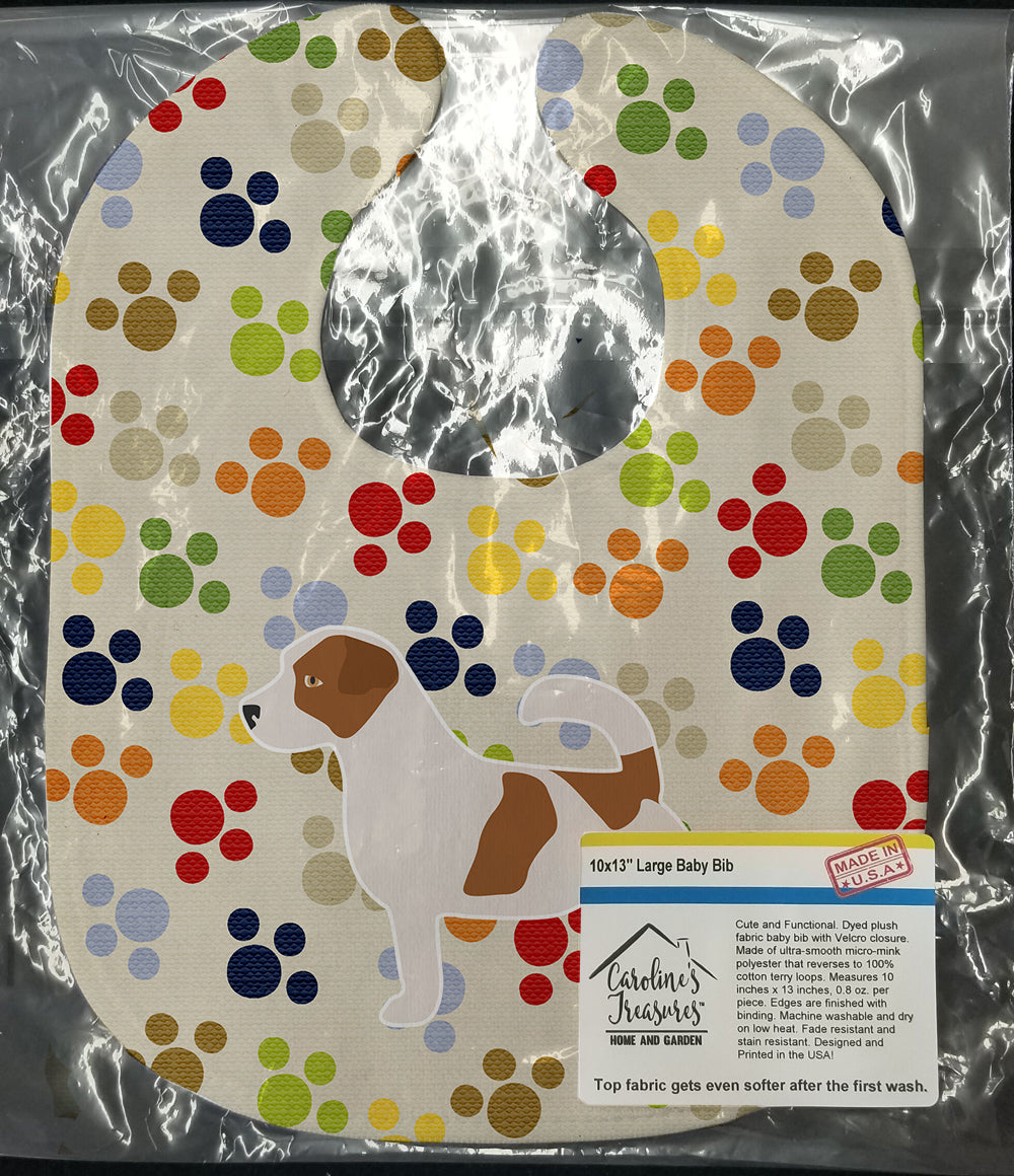 Jack Russell Terrier Pawprints Baby Bib BB6312BIB - the-store.com