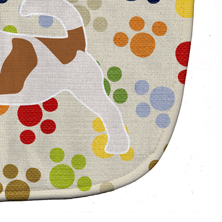 Jack Russell Terrier Pawprints Baby Bib BB6312BIB - the-store.com