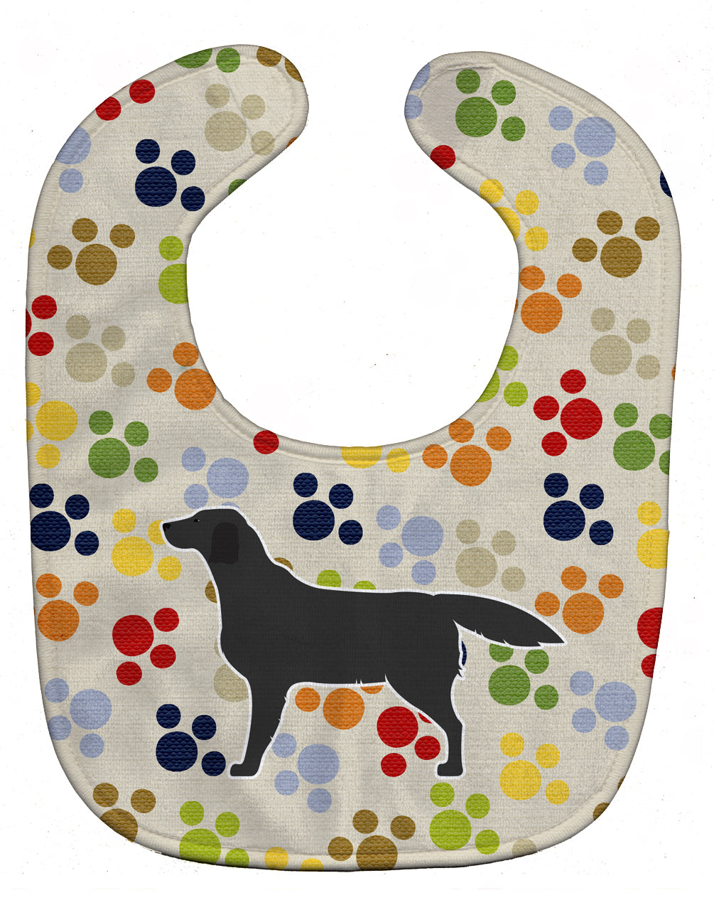 Black Labrador Retriever Pawprints Baby Bib BB6313BIB - the-store.com