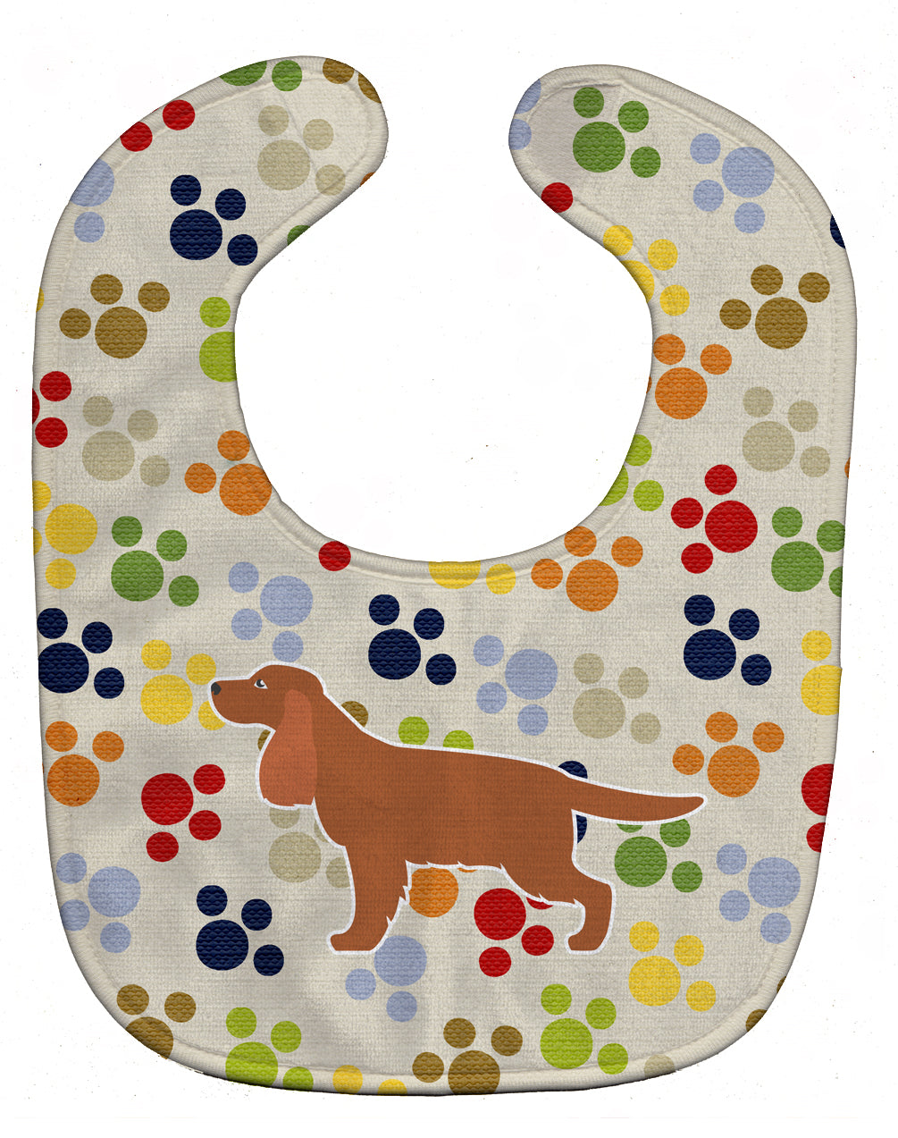 English Cocker Spaniel Pawprints Baby Bib BB6317BIB - the-store.com