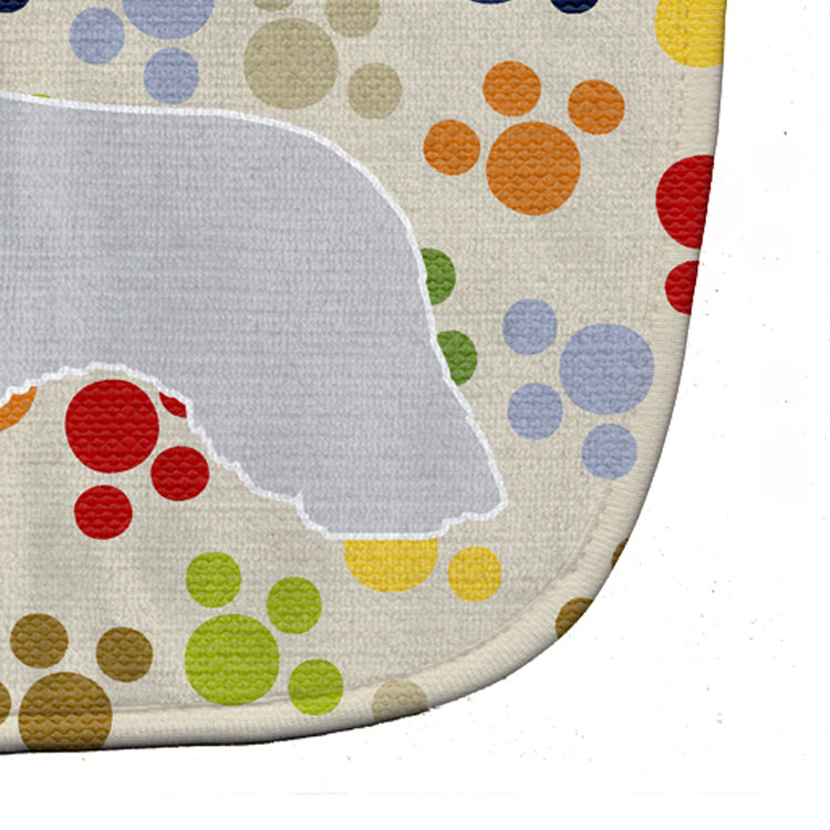 Spanish Water Dog Pawprints Baby Bib BB6320BIB - the-store.com