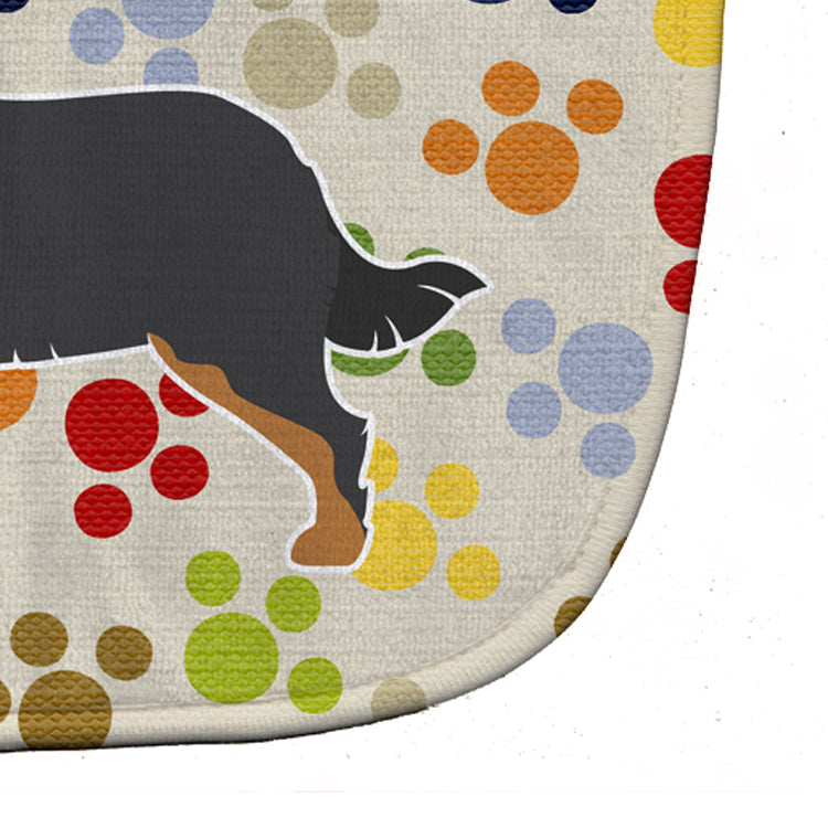 Bernese Mountain Dog Pawprints Baby Bib BB6324BIB - the-store.com