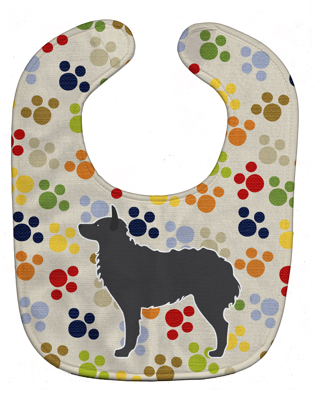 Croatian Sheepdog Pawprints Baby Bib BB6326BIB - the-store.com