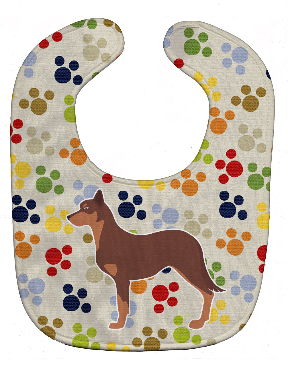 Australian Kelpie Dog Pawprints Baby Bib BB6334BIB - the-store.com