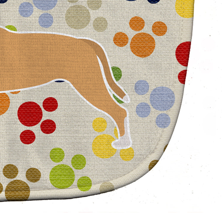 Staffordshire Bull Terrier Pawprints Baby Bib BB6359BIB - the-store.com