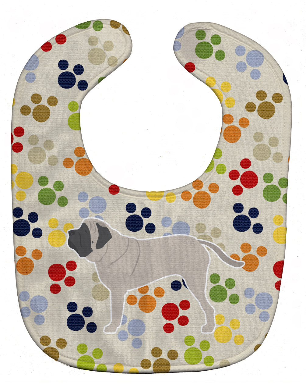 English Mastiff Pawprints Baby Bib BB6361BIB - the-store.com