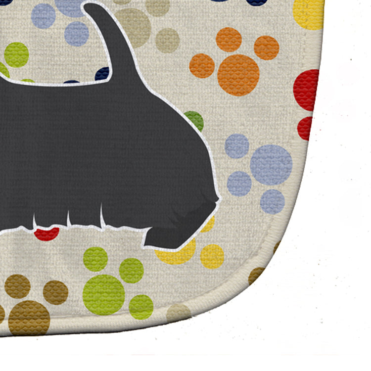 Scottish Terrier Pawprints Baby Bib BB6374BIB - the-store.com