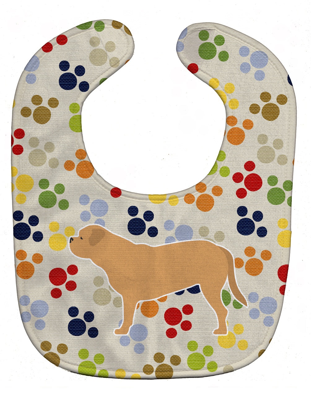 Dogue de Bordeaux Pawprints Baby Bib BB6375BIB - the-store.com