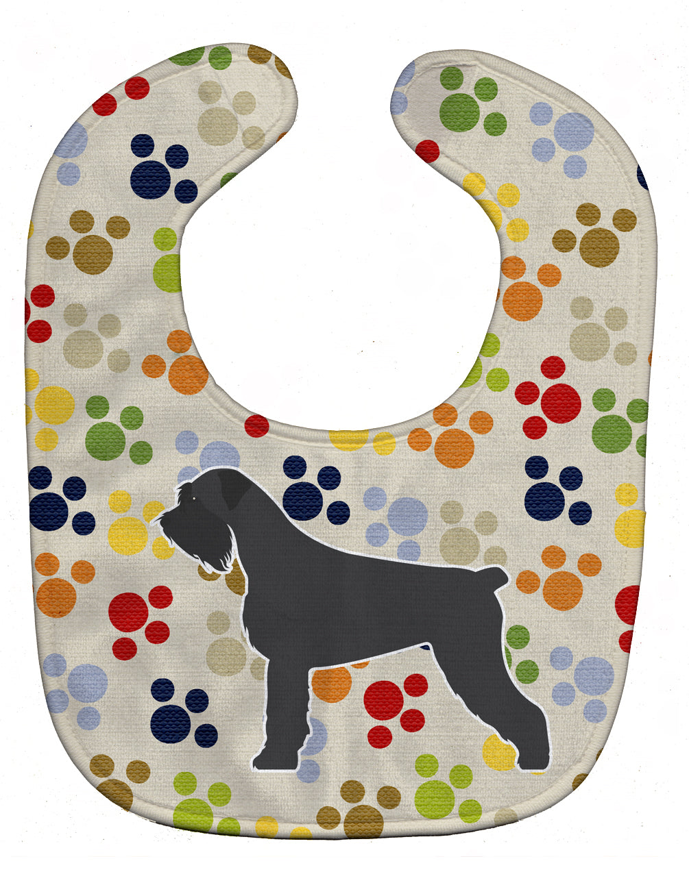 Giant Schnauzer Pawprints Baby Bib BB6378BIB - the-store.com