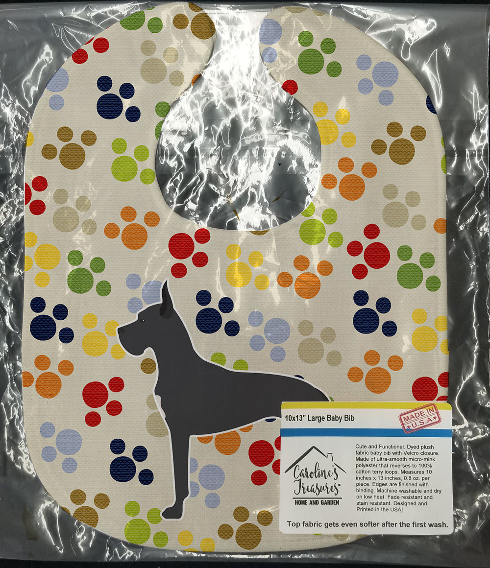 Great Dane Pawprints Baby Bib BB6380BIB - the-store.com