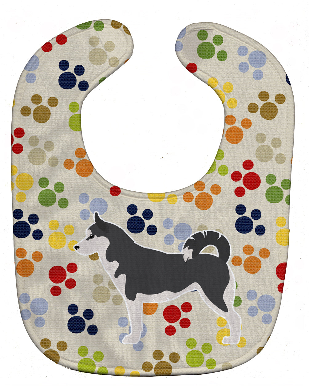 Siberian Husky Pawprints Baby Bib BB6385BIB - the-store.com