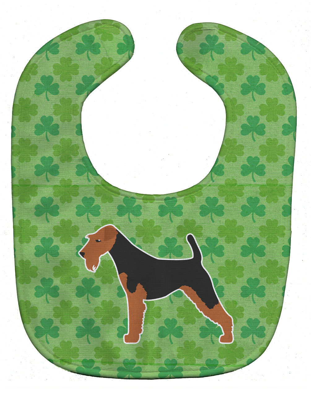 Welsh Terrier Shamrocks  Baby Bib BB6390BIB - the-store.com