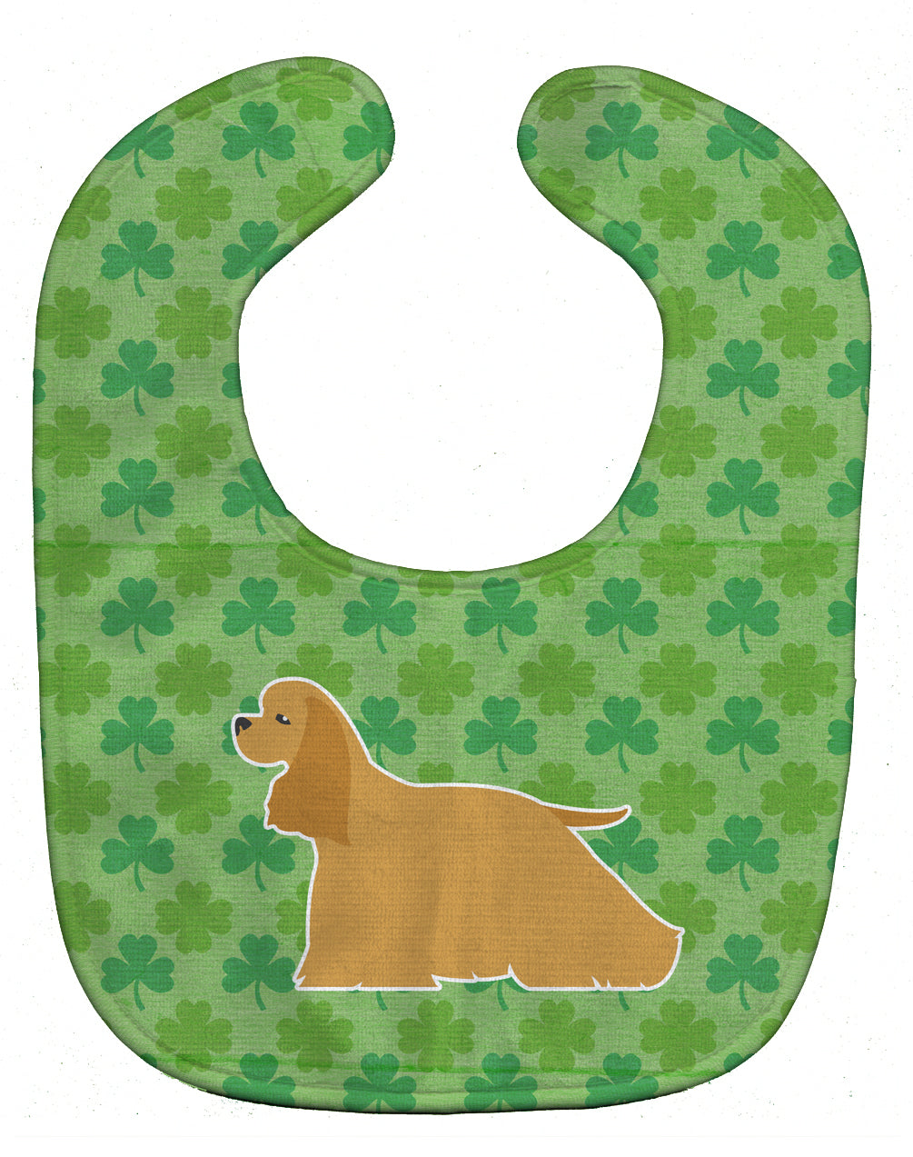 Cocker Spaniel Shamrocks  Baby Bib BB6391BIB - the-store.com