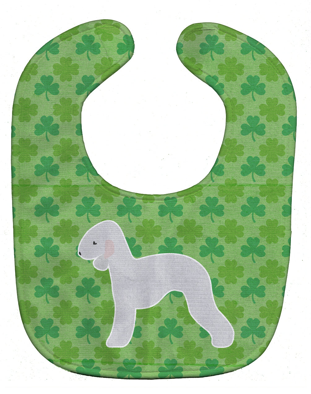 Bedlington Terrier Shamrocks  Baby Bib BB6399BIB - the-store.com