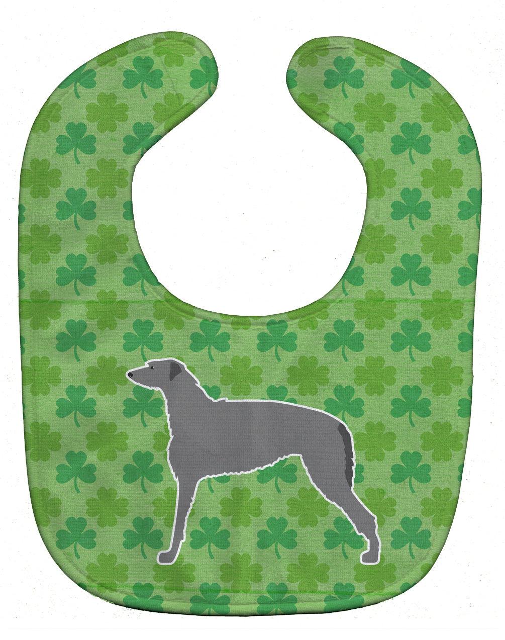 Scottish Deerhound Shamrocks  Baby Bib BB6401BIB - the-store.com