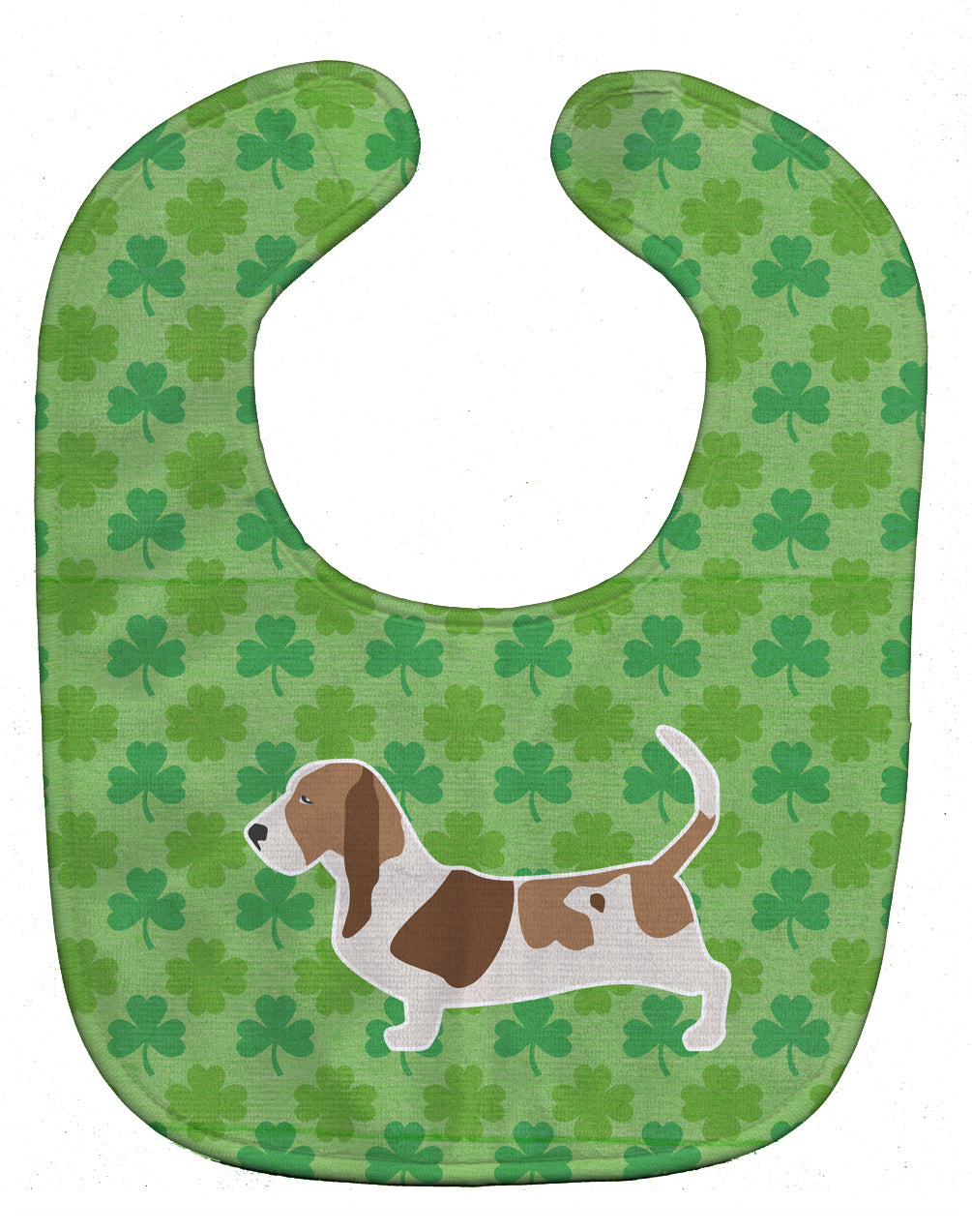 Basset Hound Shamrocks  Baby Bib BB6407BIB - the-store.com