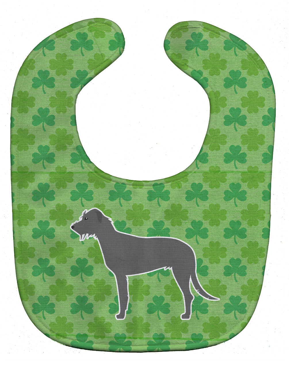 Irish Wolfhound Shamrocks  Baby Bib BB6408BIB - the-store.com