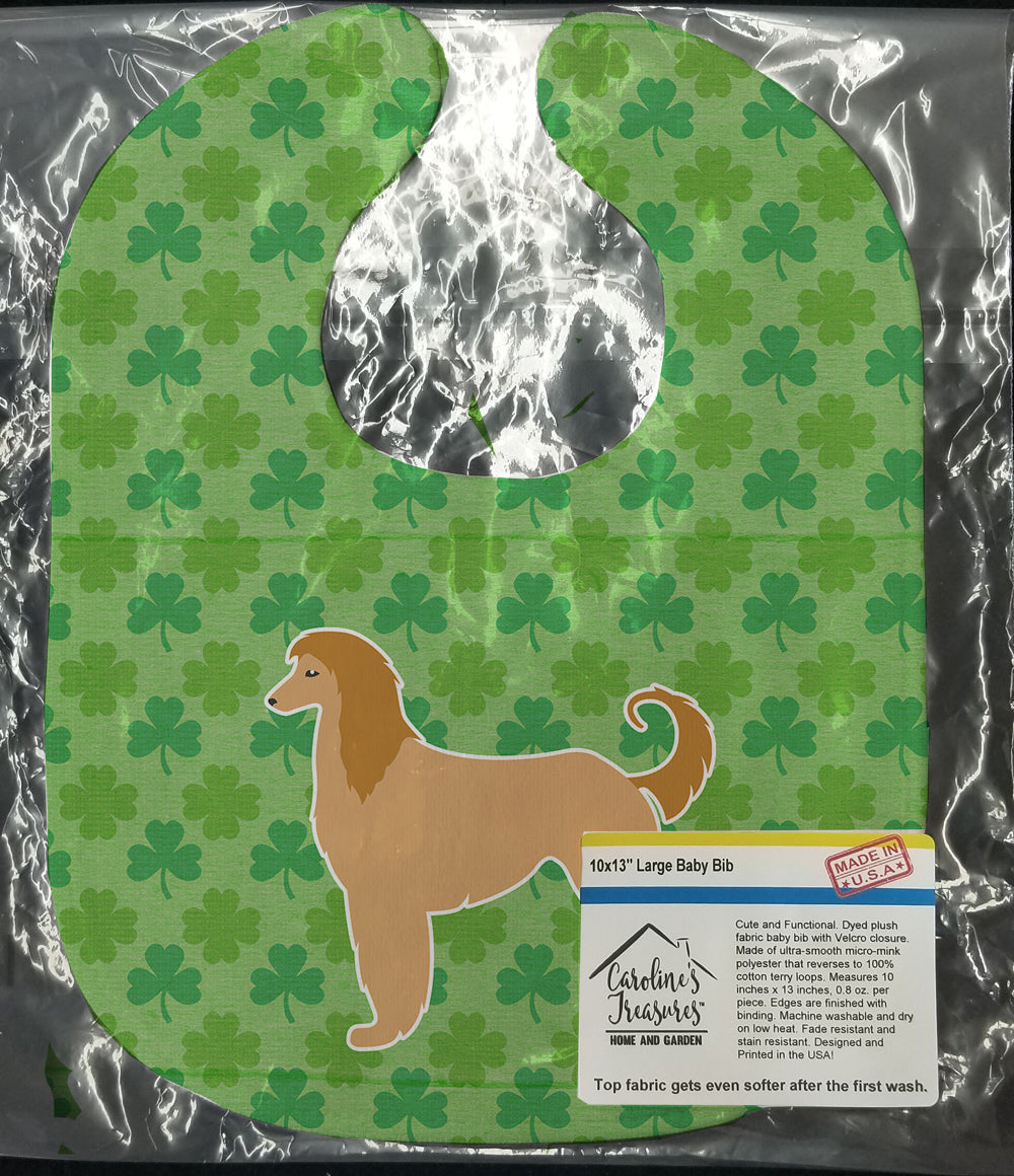 Afghan Hound Shamrocks  Baby Bib BB6411BIB - the-store.com