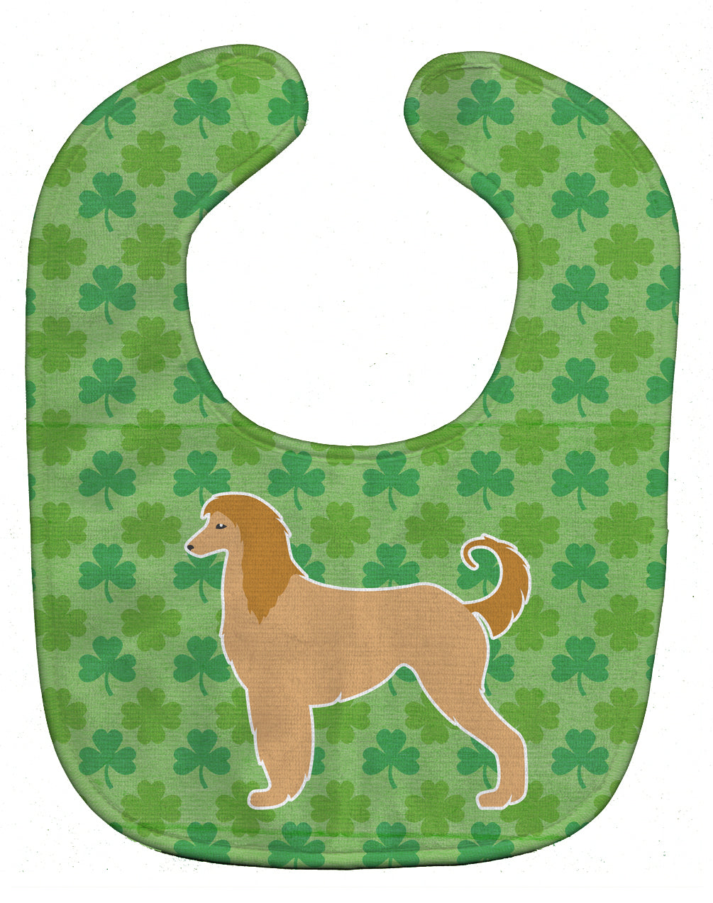 Afghan Hound Shamrocks  Baby Bib BB6411BIB - the-store.com