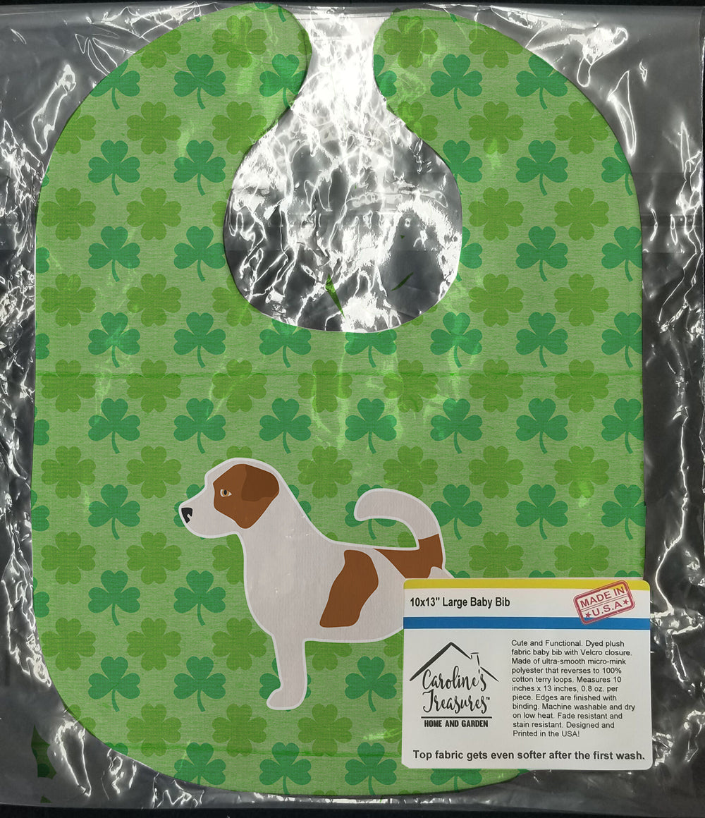 Jack Russell Terrier Shamrocks  Baby Bib BB6412BIB - the-store.com