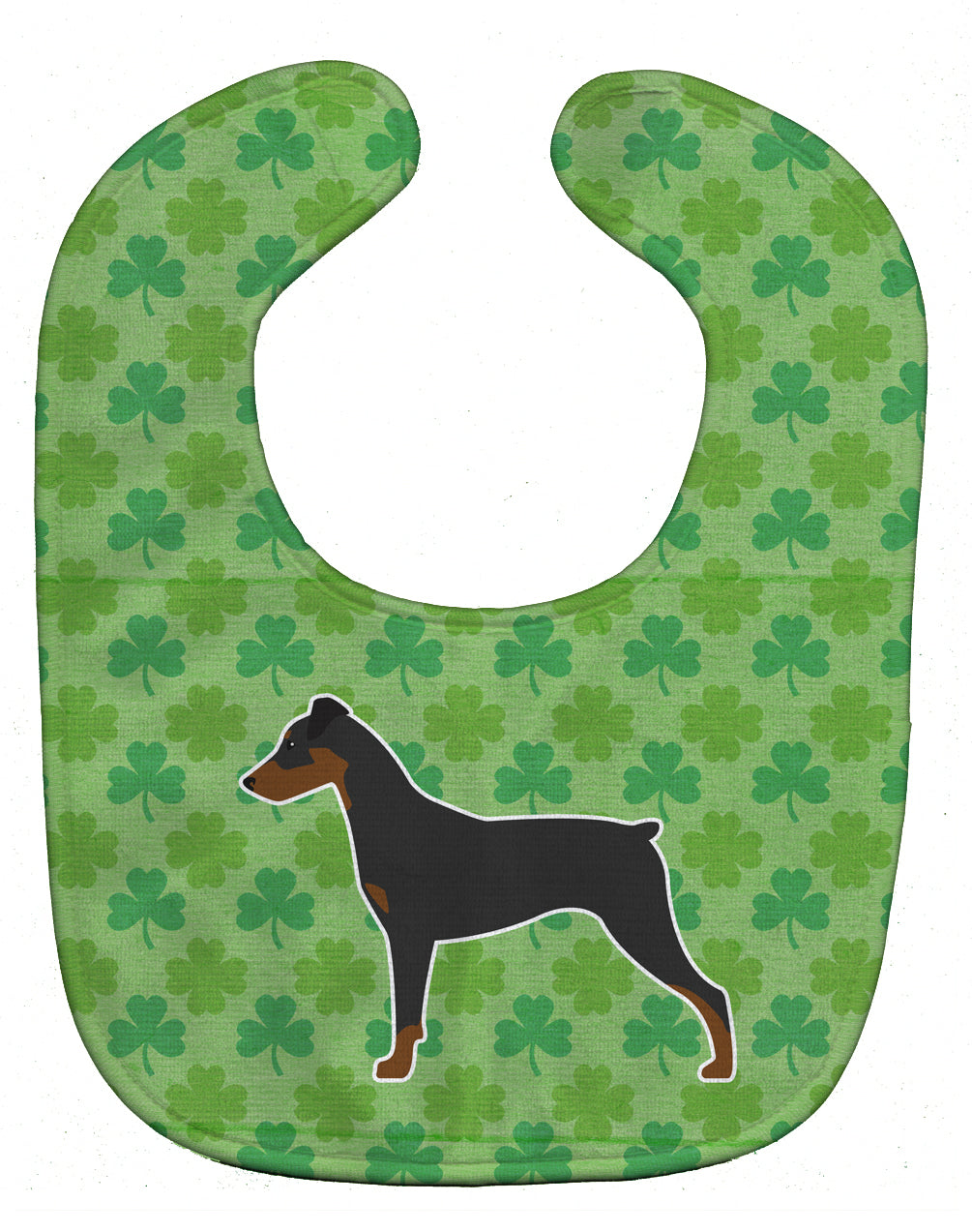 German Pinscher Shamrocks  Baby Bib BB6418BIB - the-store.com