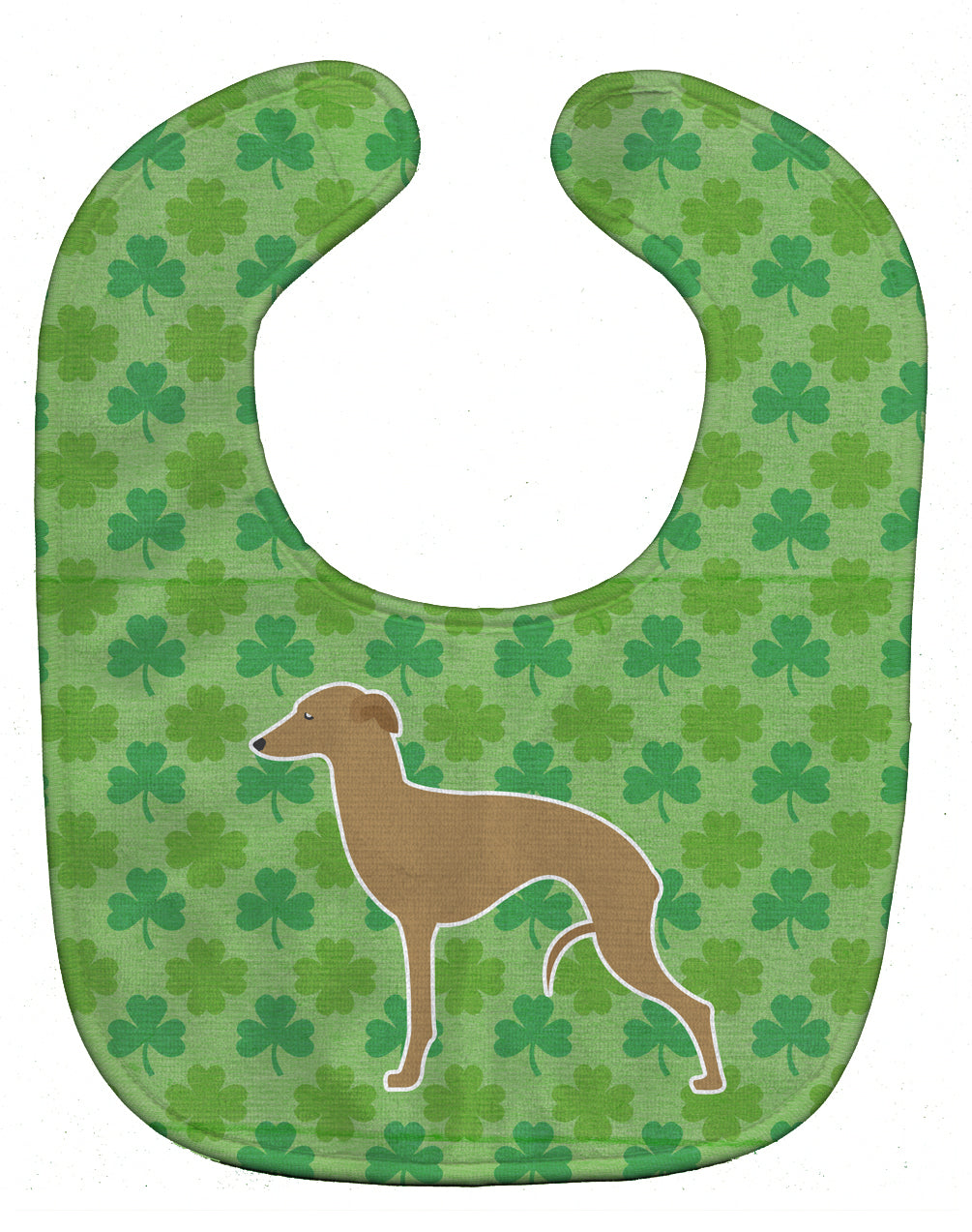 Italian Greyhound Shamrocks  Baby Bib BB6419BIB - the-store.com