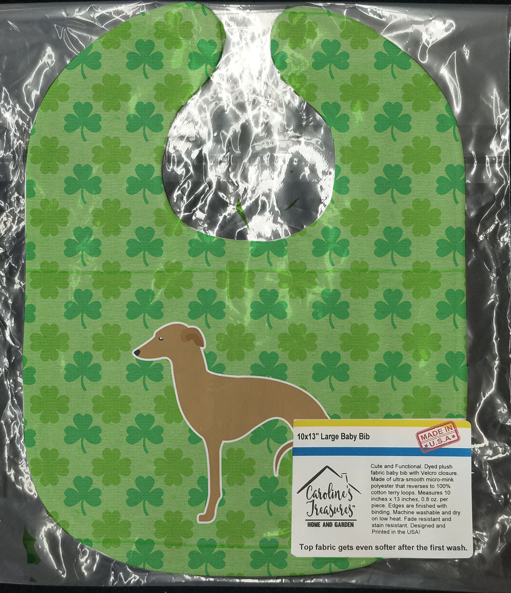 Italian Greyhound Shamrocks  Baby Bib BB6419BIB - the-store.com