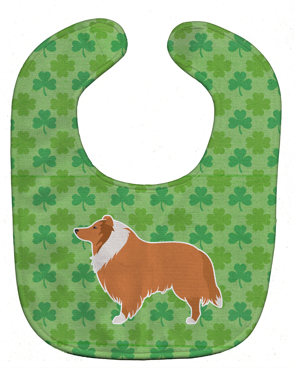 Collie Shamrocks  Baby Bib BB6421BIB - the-store.com