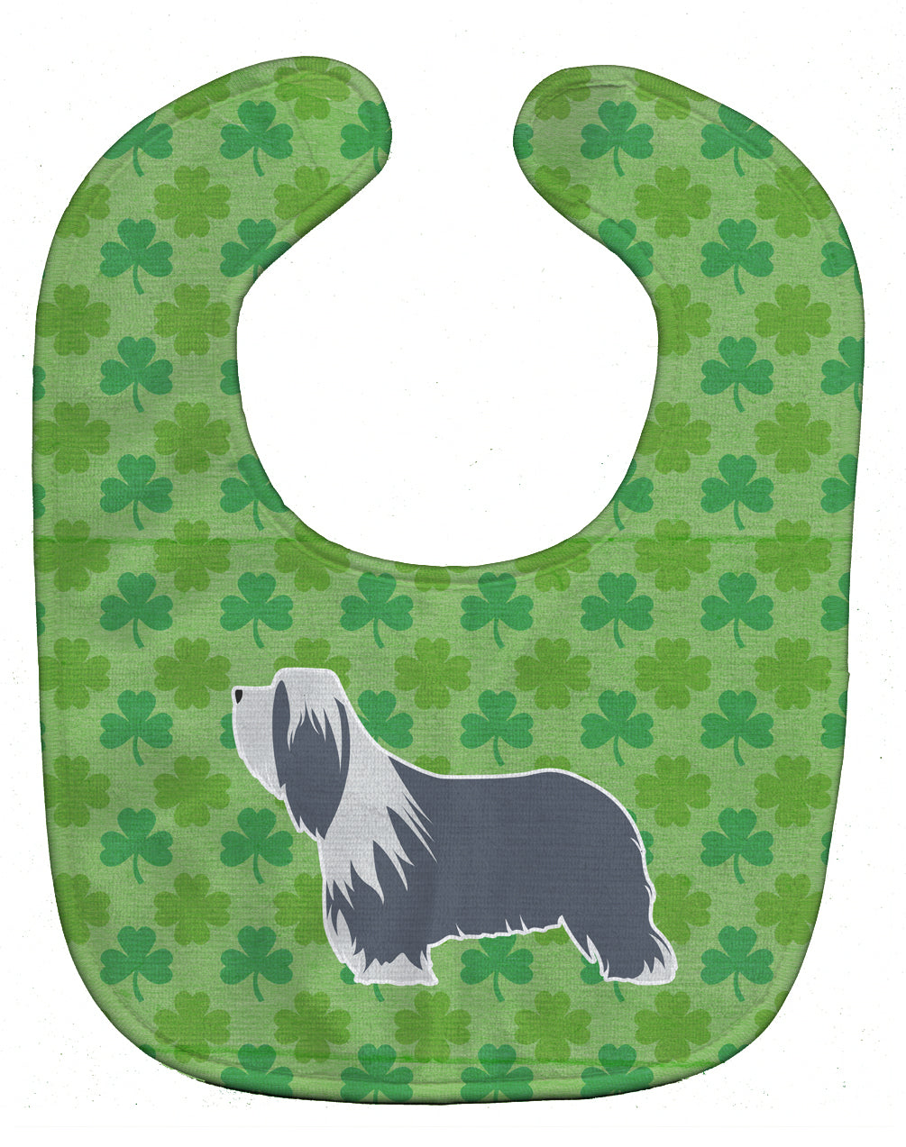 Bearded Collie Shamrocks  Baby Bib BB6422BIB - the-store.com