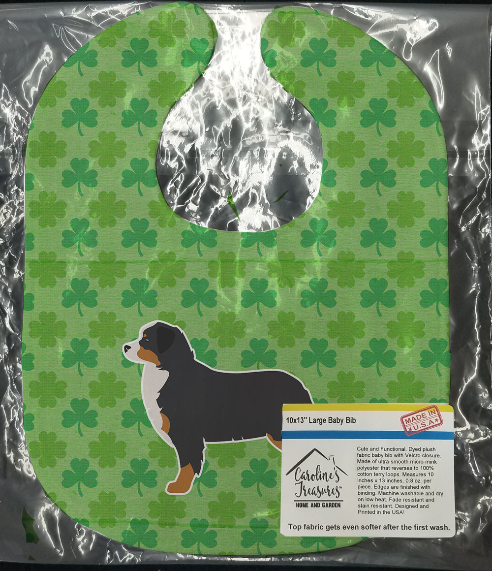 Bernese Mountain Dog Shamrocks  Baby Bib BB6424BIB - the-store.com