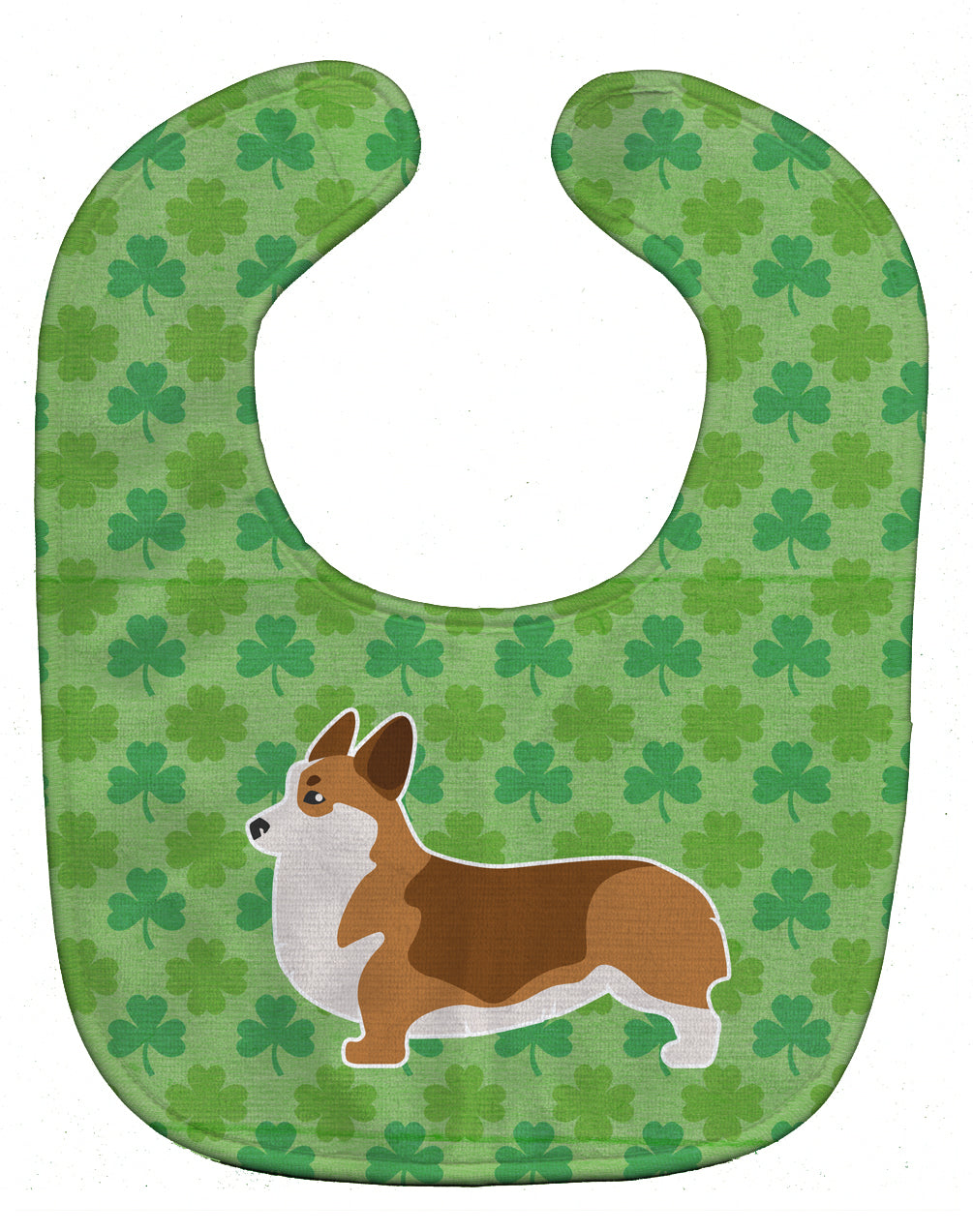 Corgi Shamrocks  Baby Bib BB6425BIB - the-store.com