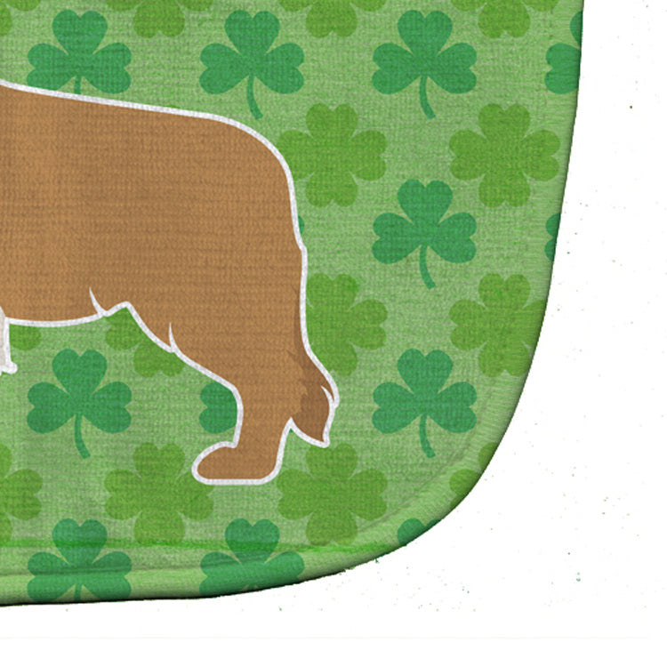 Red Border Collie Shamrocks  Baby Bib BB6427BIB - the-store.com